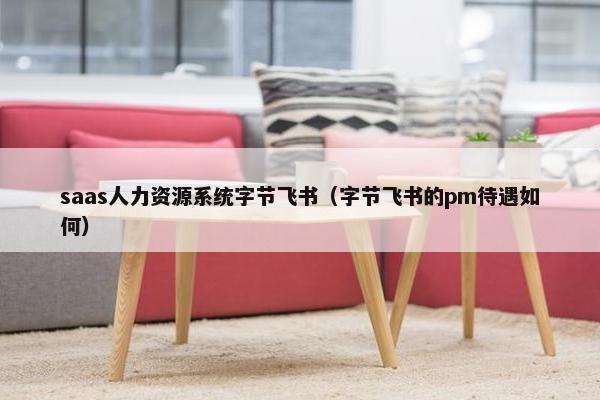saas人力资源系统字节飞书（字节飞书的pm待遇如何）