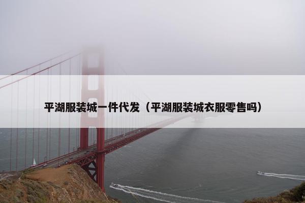 平湖服装城一件代发（平湖服装城衣服零售吗）