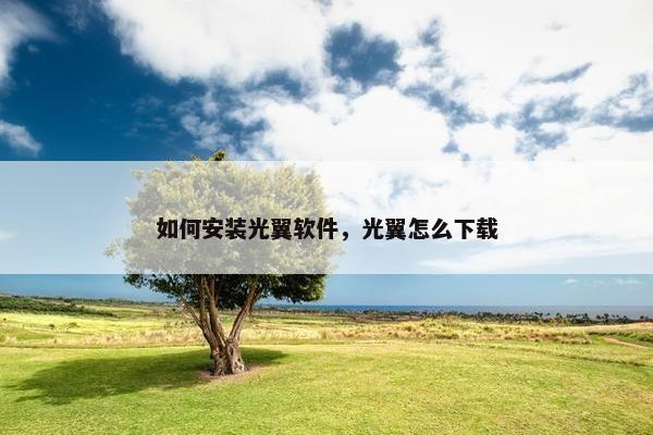 如何安装光翼软件，光翼怎么下载