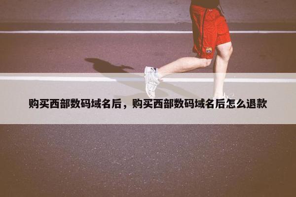 购买西部数码域名后，购买西部数码域名后怎么退款
