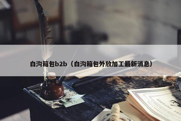 白沟箱包b2b（白沟箱包外放加工最新消息）