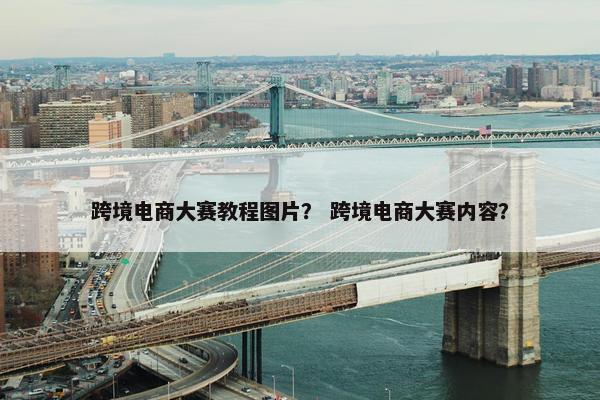 跨境电商大赛教程图片？ 跨境电商大赛内容？