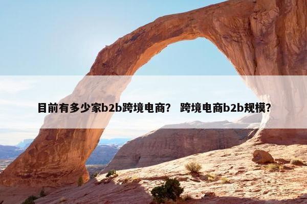 目前有多少家b2b跨境电商？ 跨境电商b2b规模？