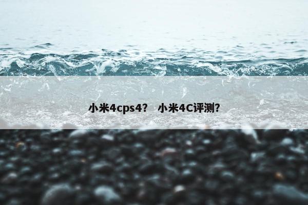 小米4cps4？ 小米4C评测？