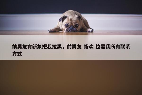 前男友有新象把我拉黑，前男友 新欢 拉黑我所有联系方式