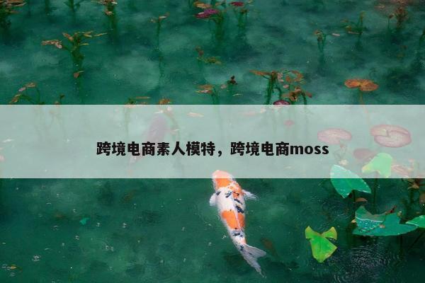 跨境电商素人模特，跨境电商moss