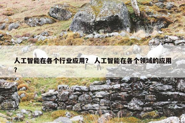 人工智能在各个行业应用？ 人工智能在各个领域的应用？