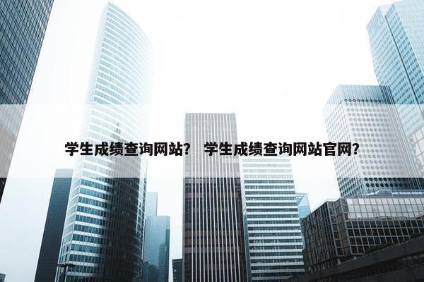 学生成绩查询网站？ 学生成绩查询网站官网？