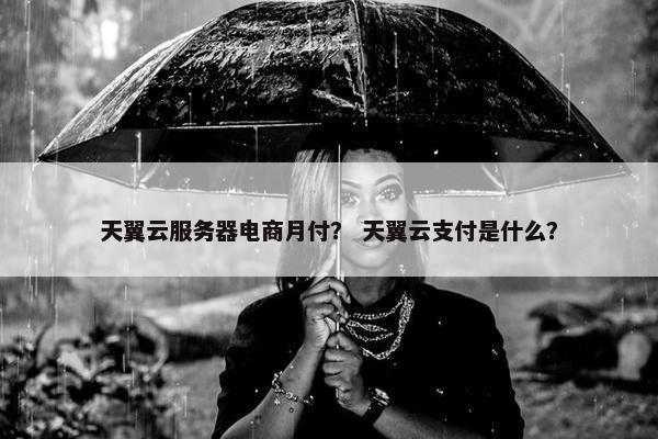 天翼云服务器电商月付？ 天翼云支付是什么？