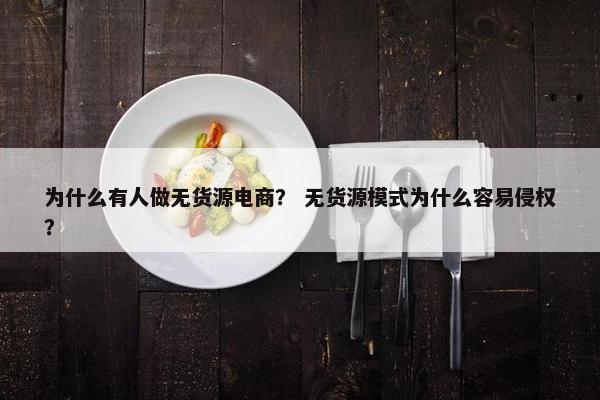 为什么有人做无货源电商？ 无货源模式为什么容易侵权？
