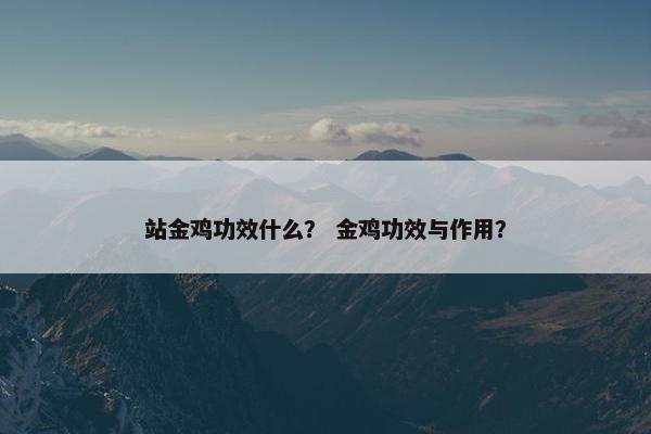站金鸡功效什么？ 金鸡功效与作用？