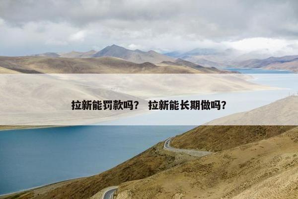 拉新能罚款吗？ 拉新能长期做吗？