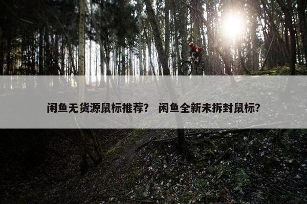 闲鱼无货源鼠标推荐？ 闲鱼全新未拆封鼠标？