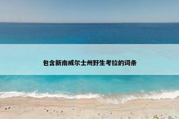 包含新南威尔士州野生考拉的词条