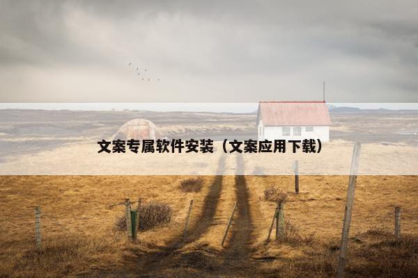 文案专属软件安装（文案应用下载）