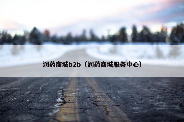润药商城b2b（润药商城服务中心）