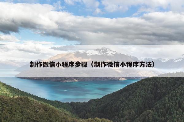 制作微信小程序步骤（制作微信小程序方法）