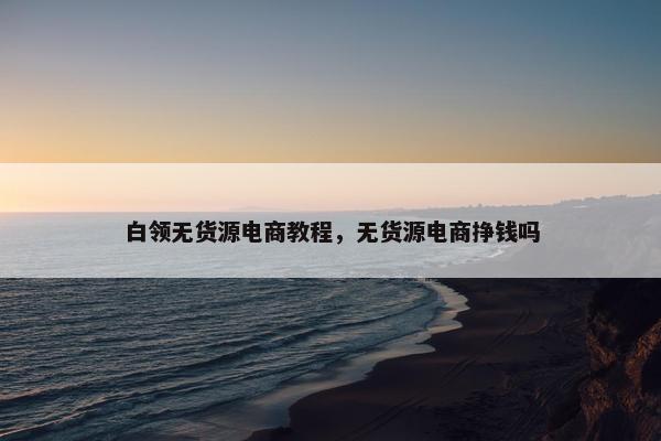 白领无货源电商教程，无货源电商挣钱吗