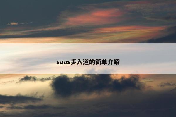 saas步入道的简单介绍