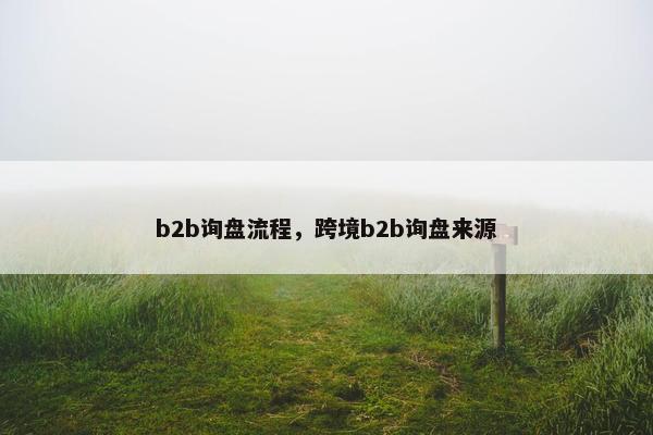 b2b询盘流程，跨境b2b询盘来源