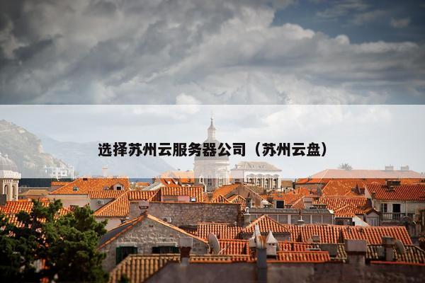 选择苏州云服务器公司（苏州云盘）