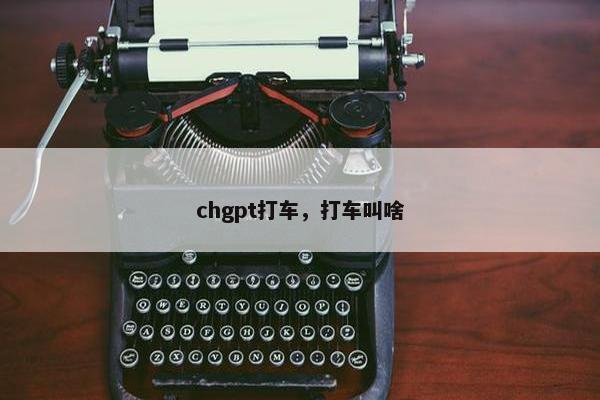 chgpt打车，打车叫啥